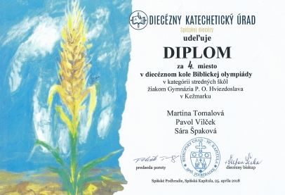 Diecézne kolo Biblickej olympiády