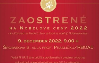 ZAOSTRENÉ na Nobelove ceny 2022