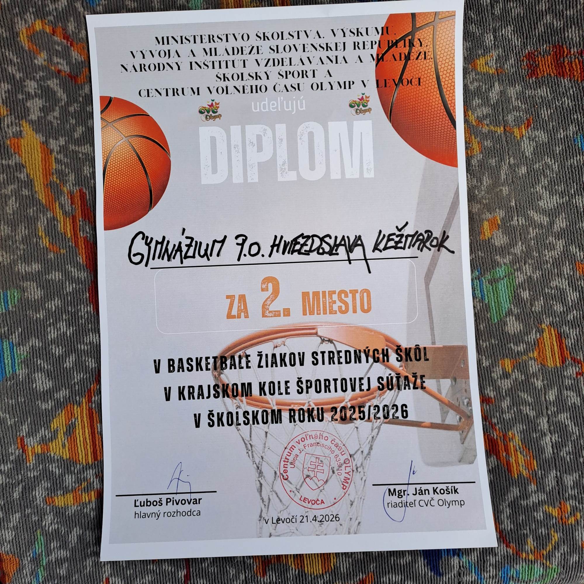 🥈Skvelý úspech našich chlapcov🥈