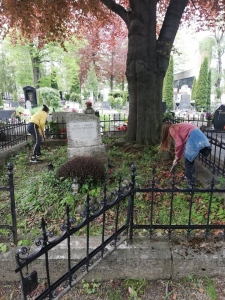 Upratovanie starého cintorína